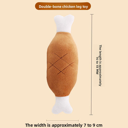 Plush Squeaky Chicken Leg Dog Toy