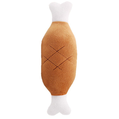Plush Squeaky Chicken Leg Dog Toy