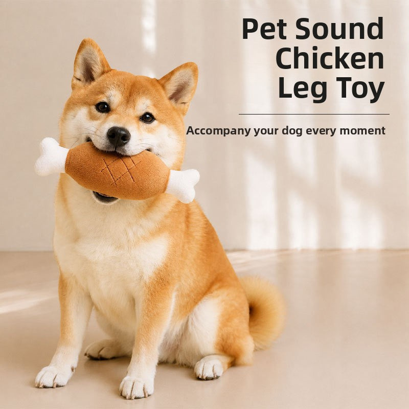 Plush Squeaky Chicken Leg Dog Toy